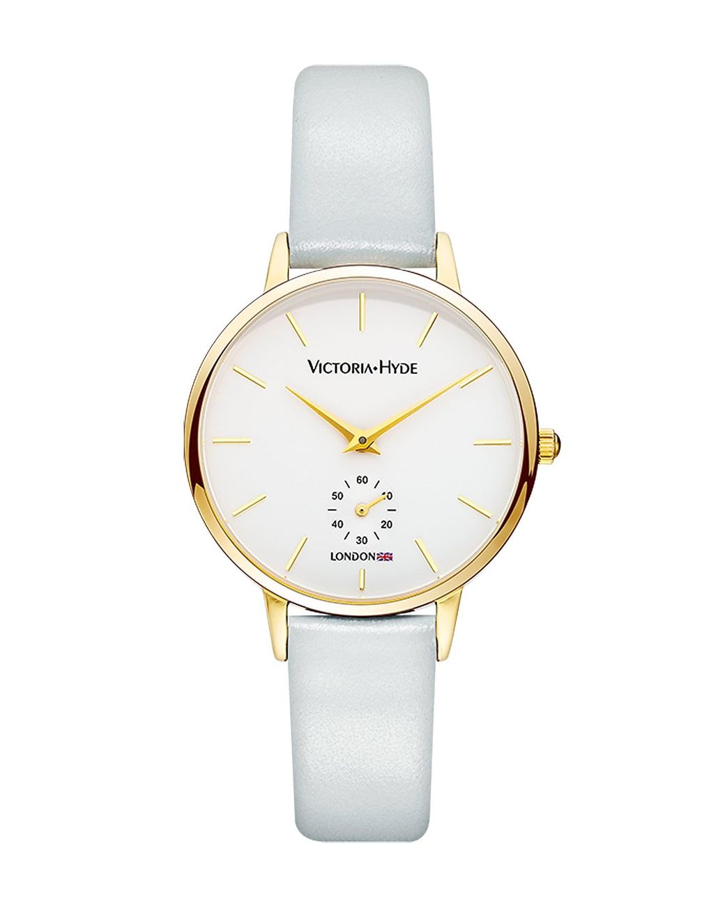 Victoria Hyde London Metallic Luxury Watch With Second Hand Design