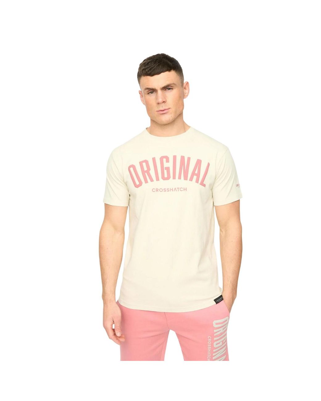 Crosshatch White Kensby T-Shirt (Neutral) for men