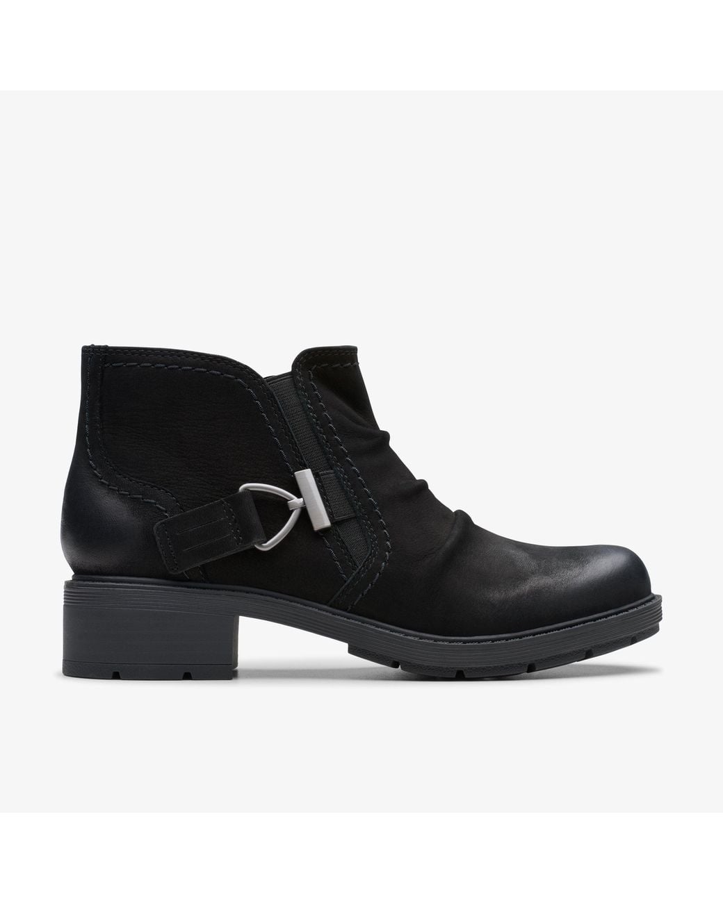 Clarks Black Hearth Clara Nubuck Boots