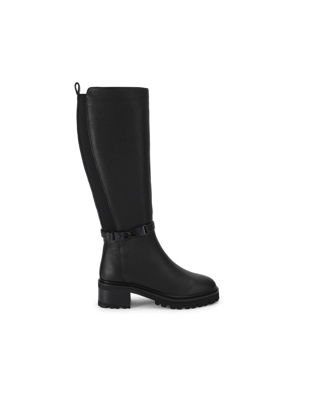 Kurt Geiger Black Leather Bromley 50/50 Knee Boots