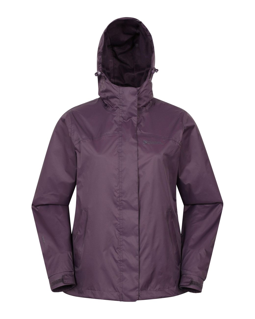 Mountain Warehouse Purple 'Torrent' Waterproof Jacket With Adjustable Hood & Cuffs Long Sleeve Trekking Raincoat