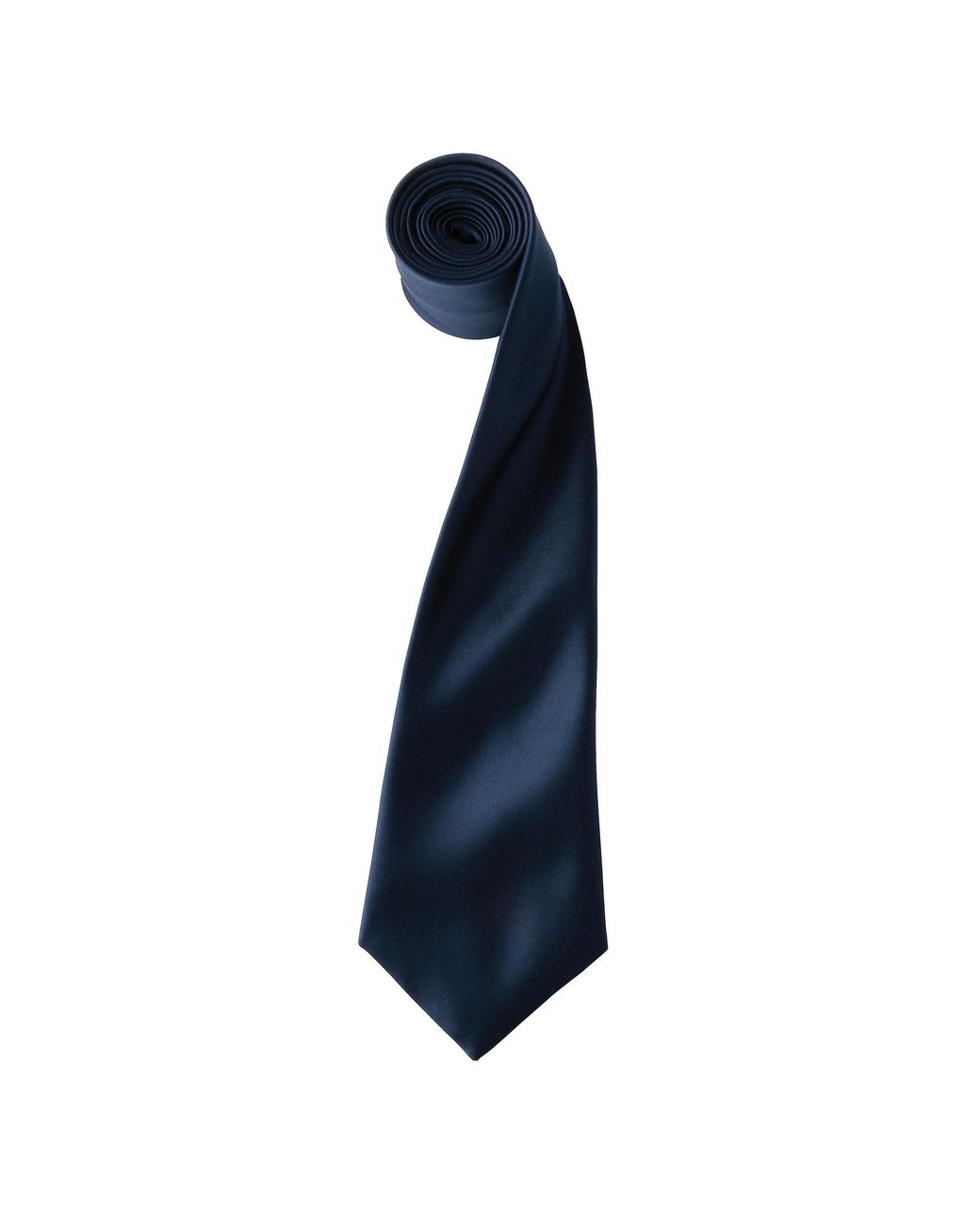 PREMIER Blue Plain Satin Tie (Narrow Blade) for men