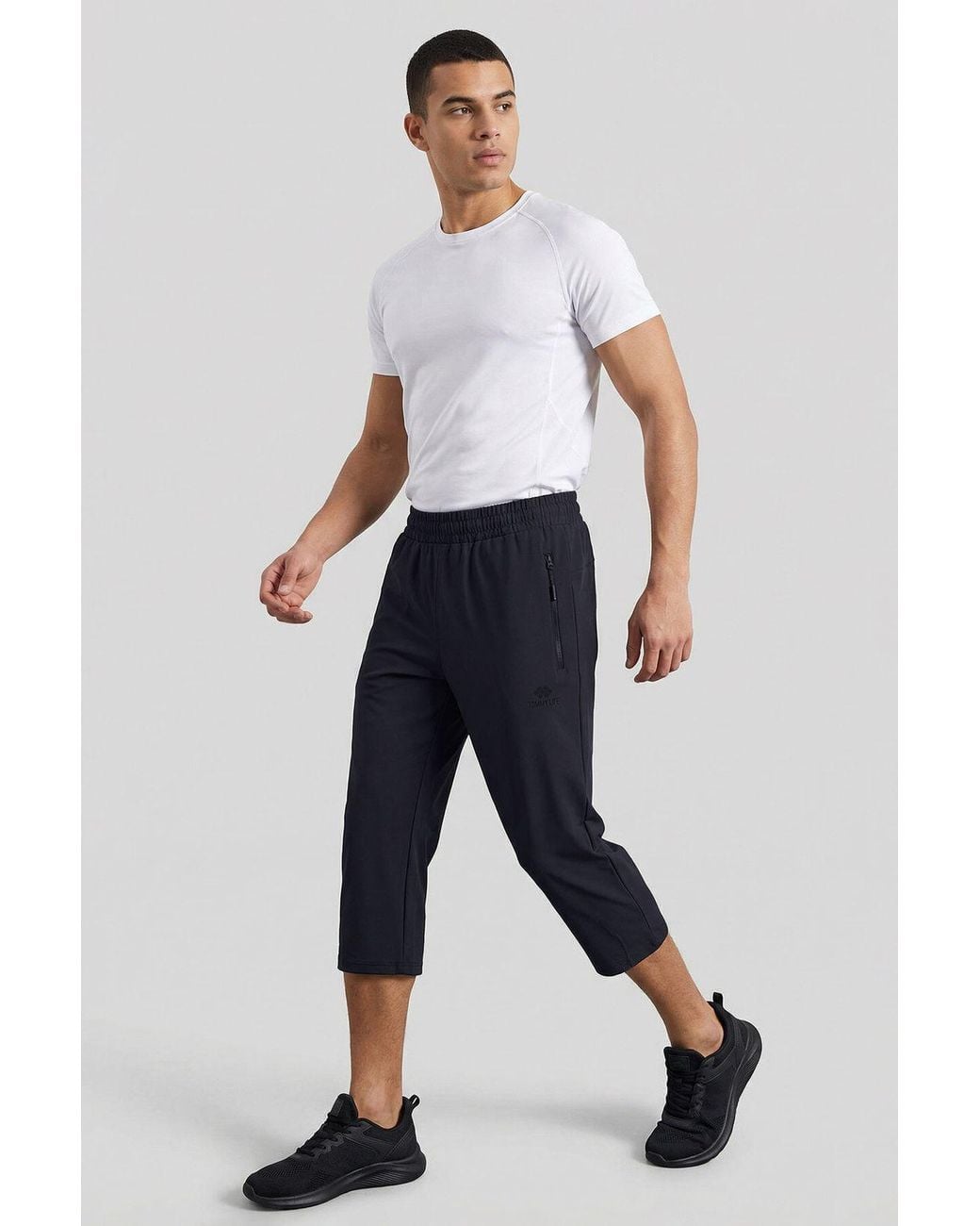 TOMMY LIFE Blue Capri Cycling Shorts for men