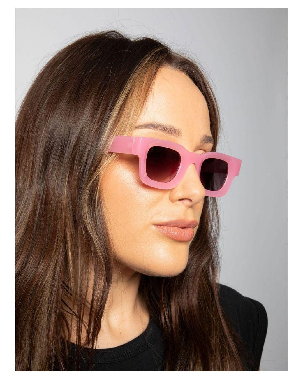 SVNX Blue Chunky Square Frame Sunglasses