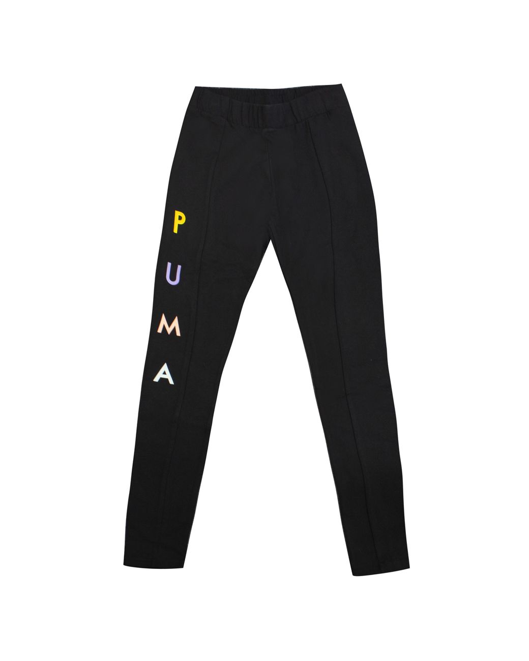 PUMA Black Fierce Cat Leggings Graphic Logo Tight 579064 01 Cotton