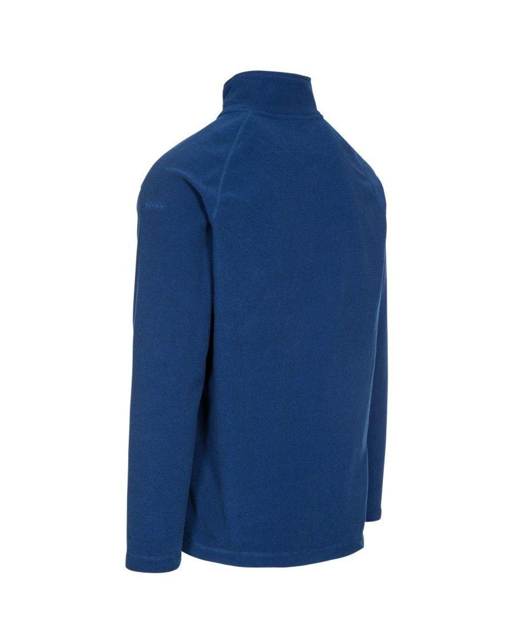 Trespass Blue Keynote Anti Pilling 1/4 Zip Fleece Top for men