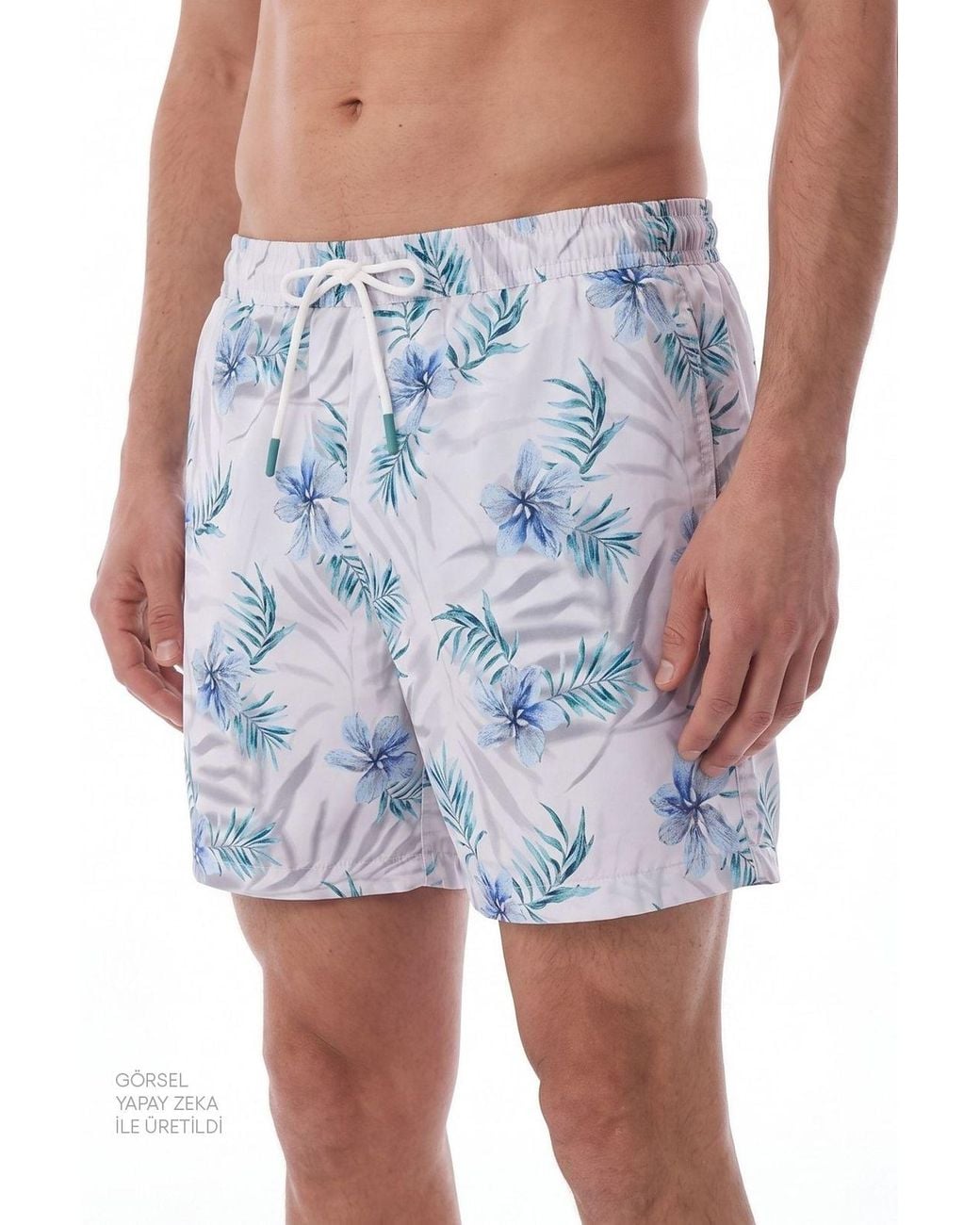 Penti Blue Floral Swim Shorts for men