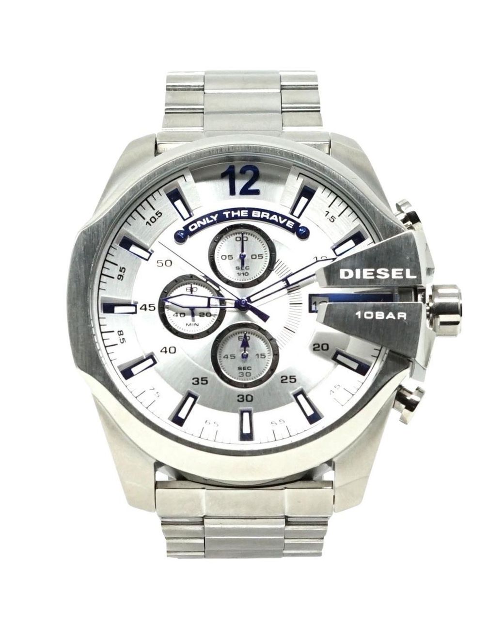 DIESEL Metallic Dz4477 Mega Chief Watch Stainless Steel for men
