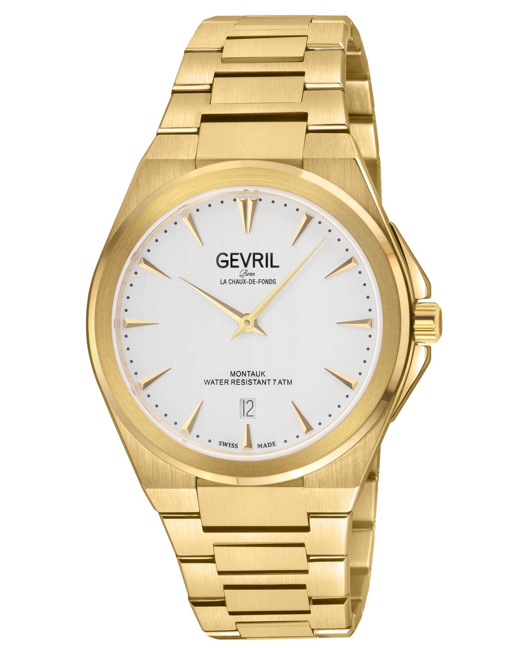 Gevril Metallic Montauk 'S316L Stainless Steel Ipyg Case, Dial, 316L Bracelet Watch for men