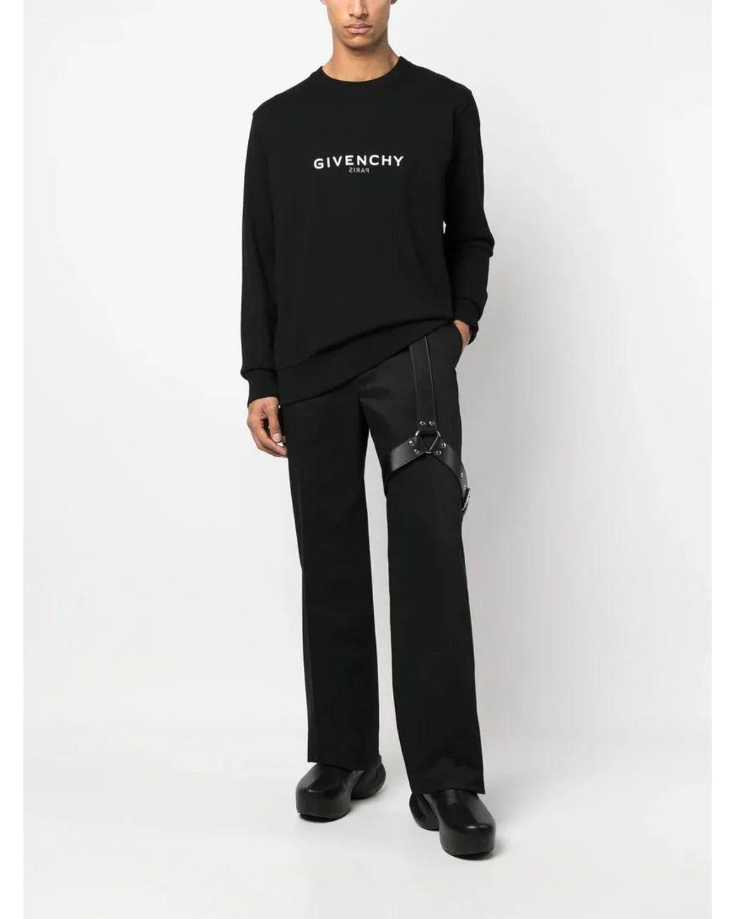 Givenchy Black Reverse Paris Sweatshirt for men