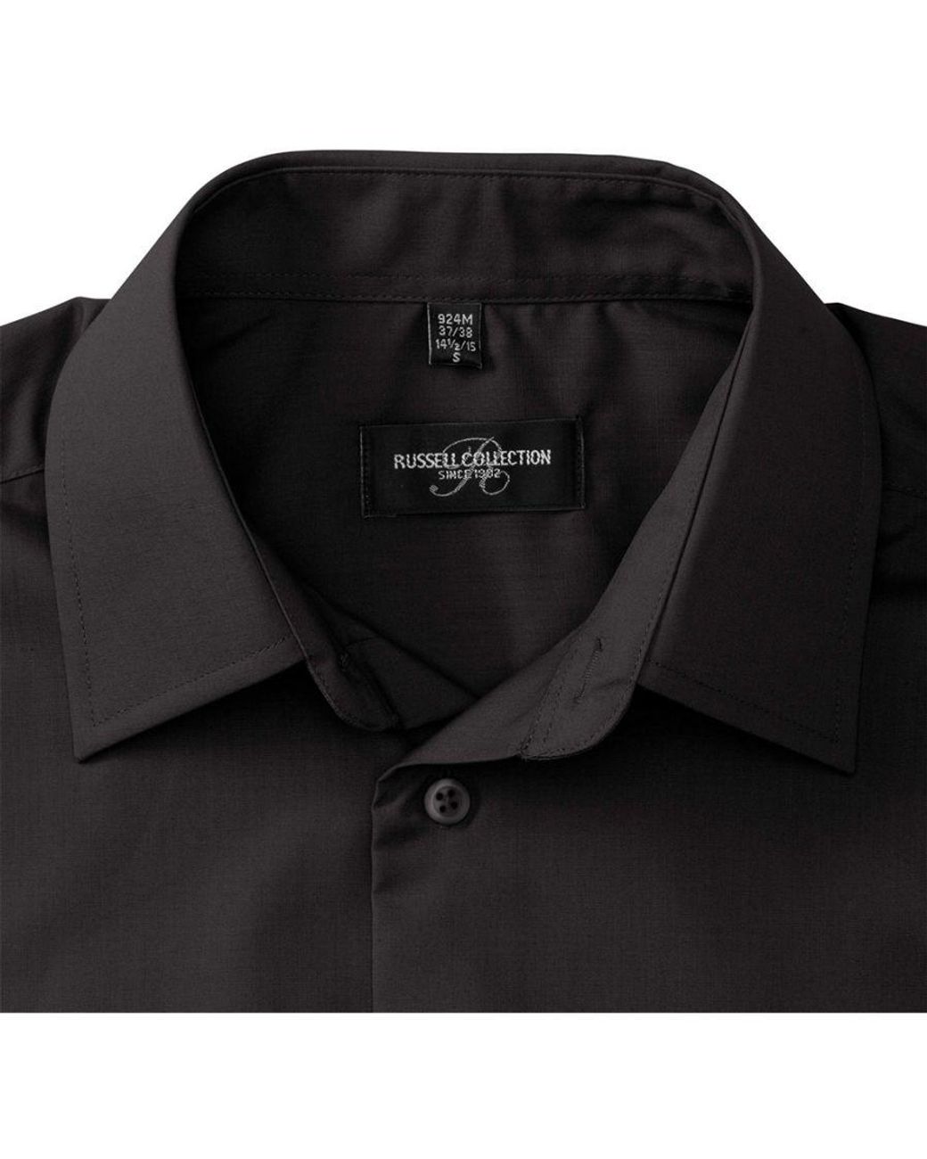 Russell Black Collection Long Sleeve Poly-Cotton Easy Care Tailored Poplin Shirt for men