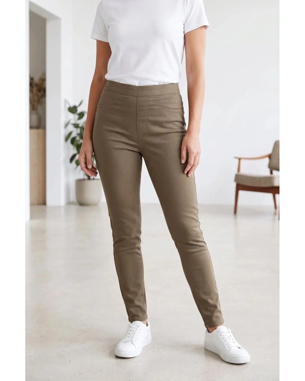 Secret Label Gray High Waisted Jeggings