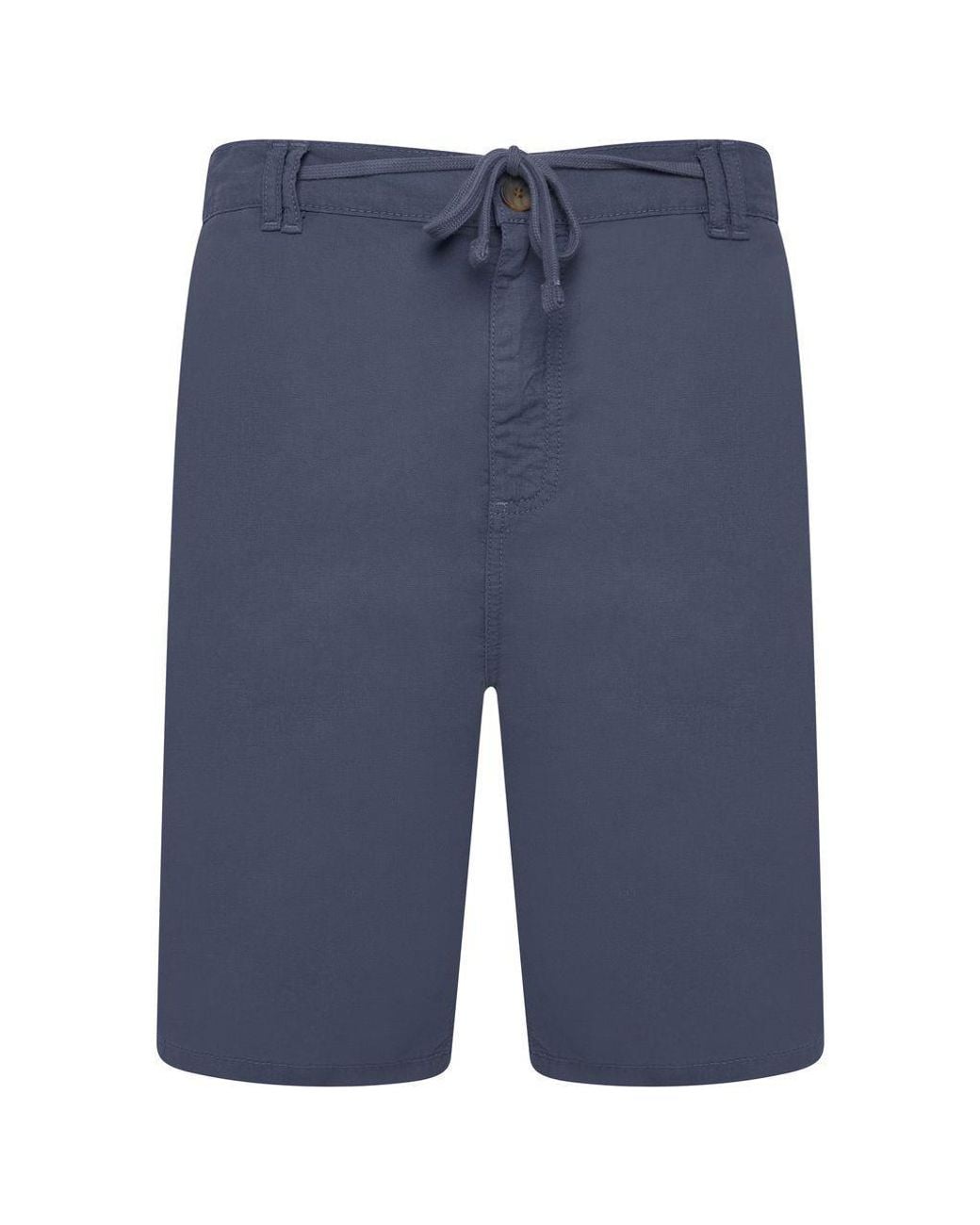KAM Jeanswear Blue Kam Cotton Linen Shorts Plus Size Big & Tall for men