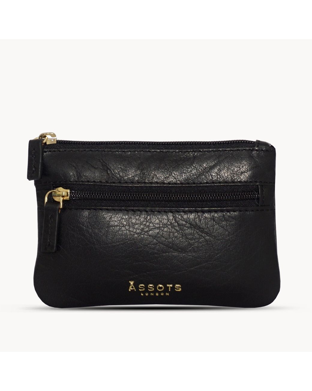 Assots London Black Mary' Soft Small Leather Coin Purse
