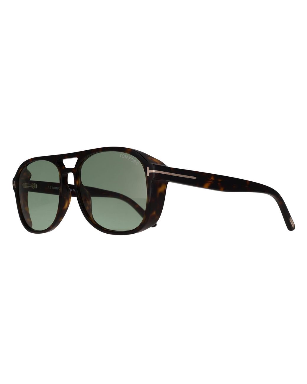 Tom Ford Green Aviator Shiny Dark Havana Light Rosco Ft1022 for men