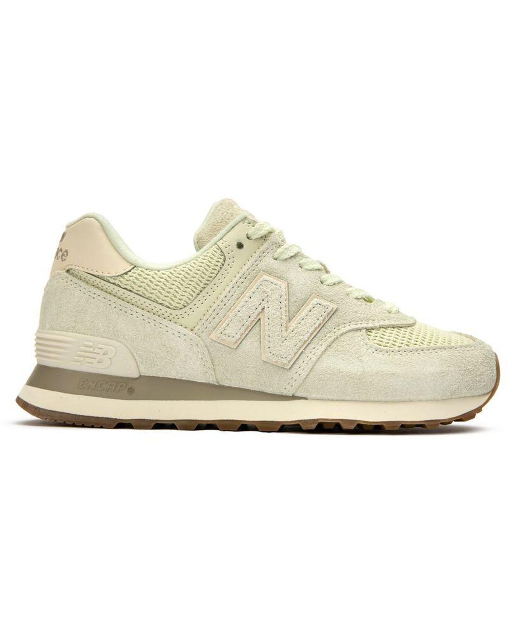 New Balance White 574 Trainers