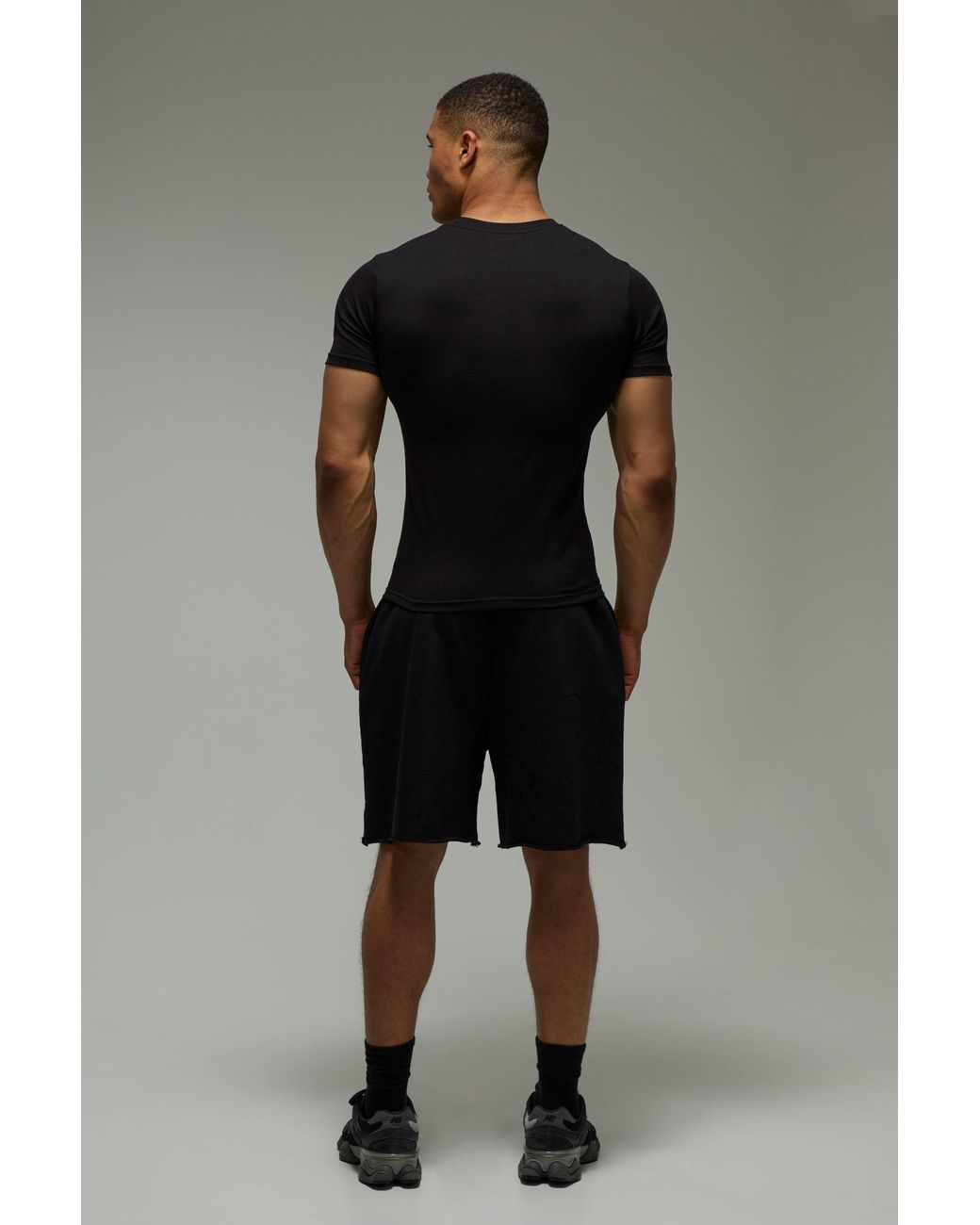 BoohooMAN Black Active Boxing Muscle Fit T-Shirt for men
