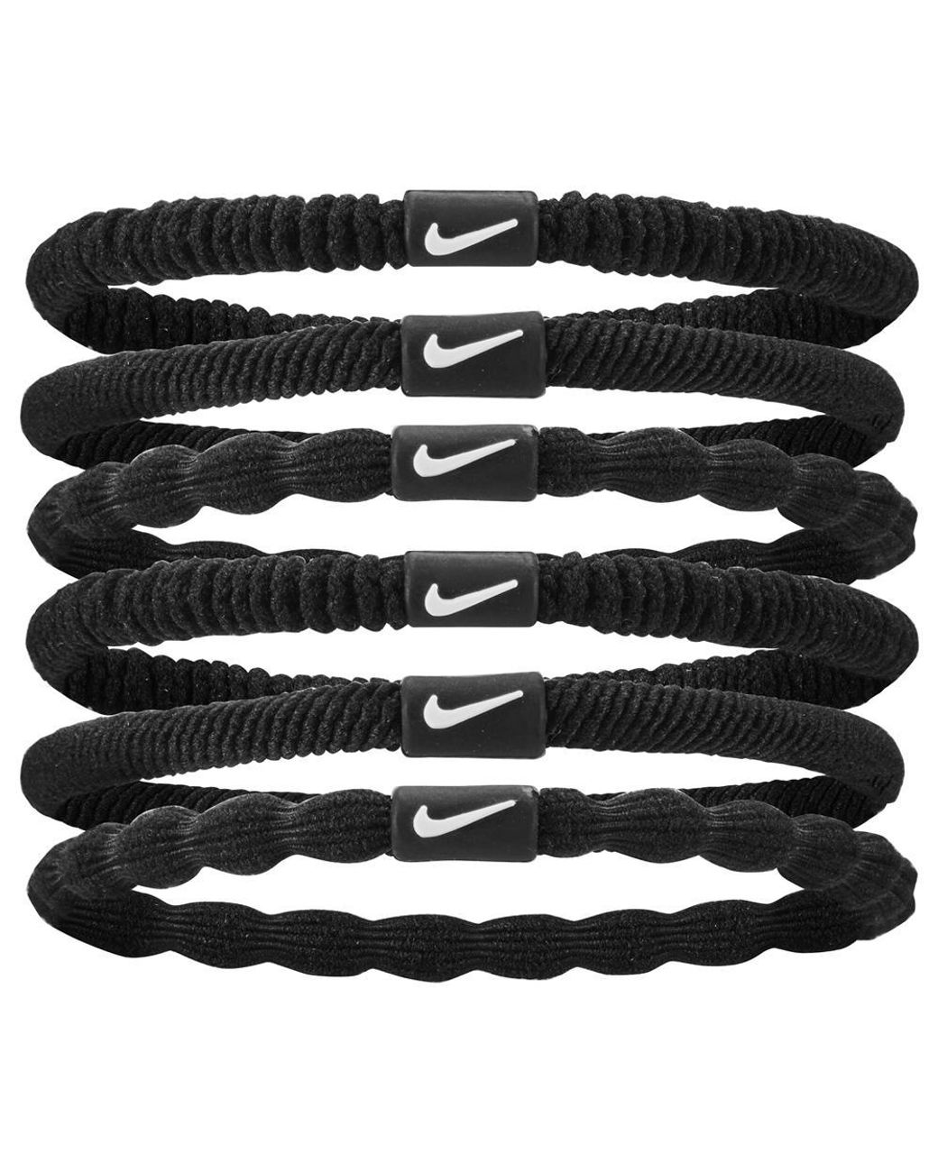 Nike Black 2024 Flex Hair Ties (Pack Of 6) Material_Synthetic