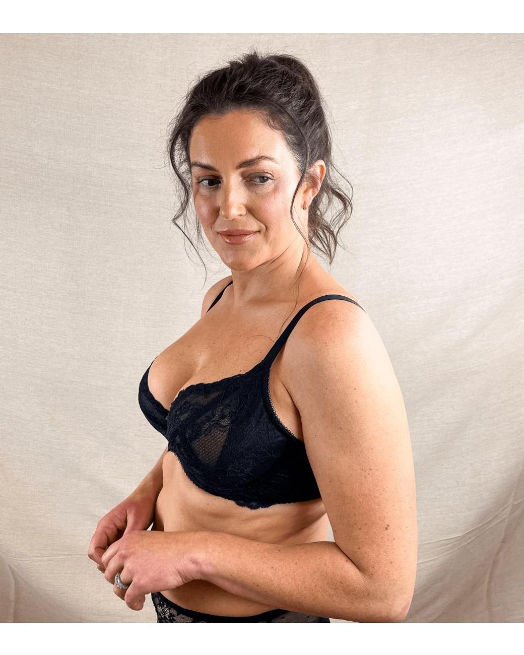 Gossard Black Superboost Lace Plunge Bra