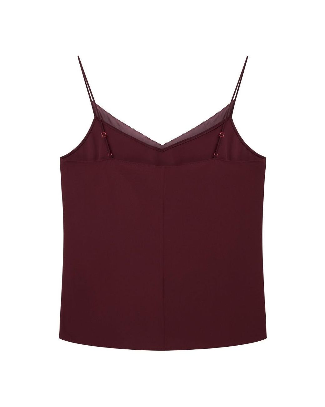 Ted Baker Purple Lulea Chiffon Insert Oxblood Cami Top