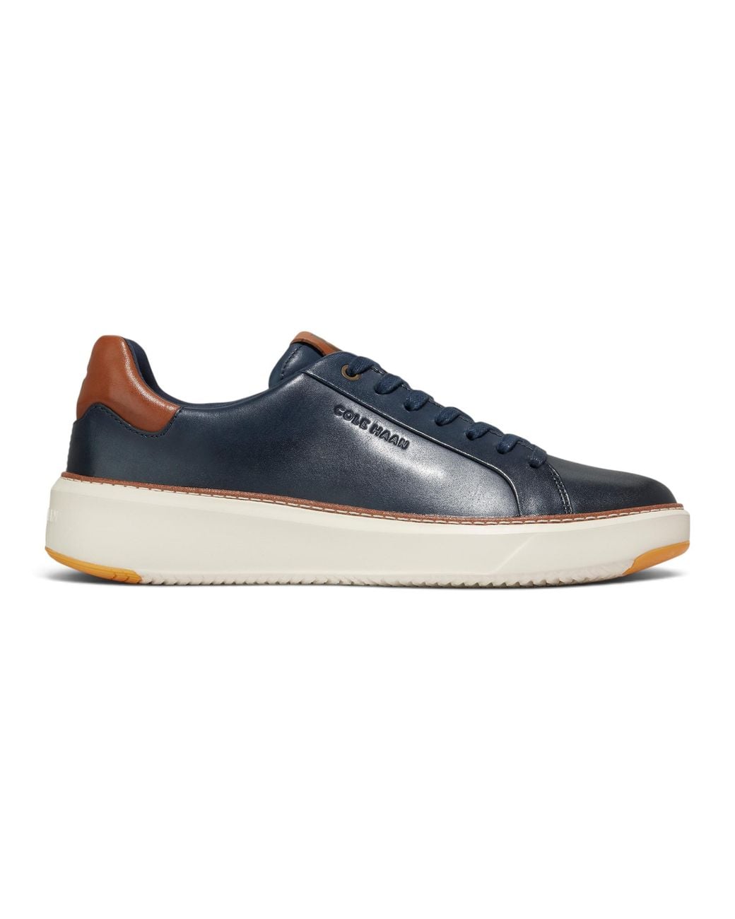 Cole Haan Blue Grandpro Luxe Mile Trainer Leather Sneakers for men