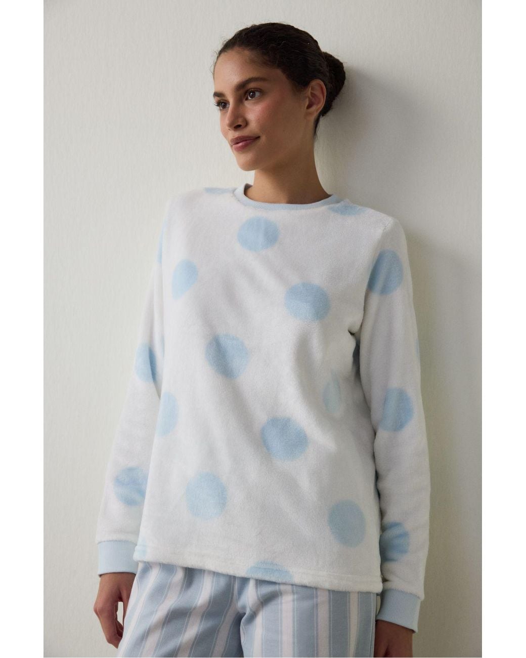 Penti Gray Gardenya Magic Polka Dot Pajama Top