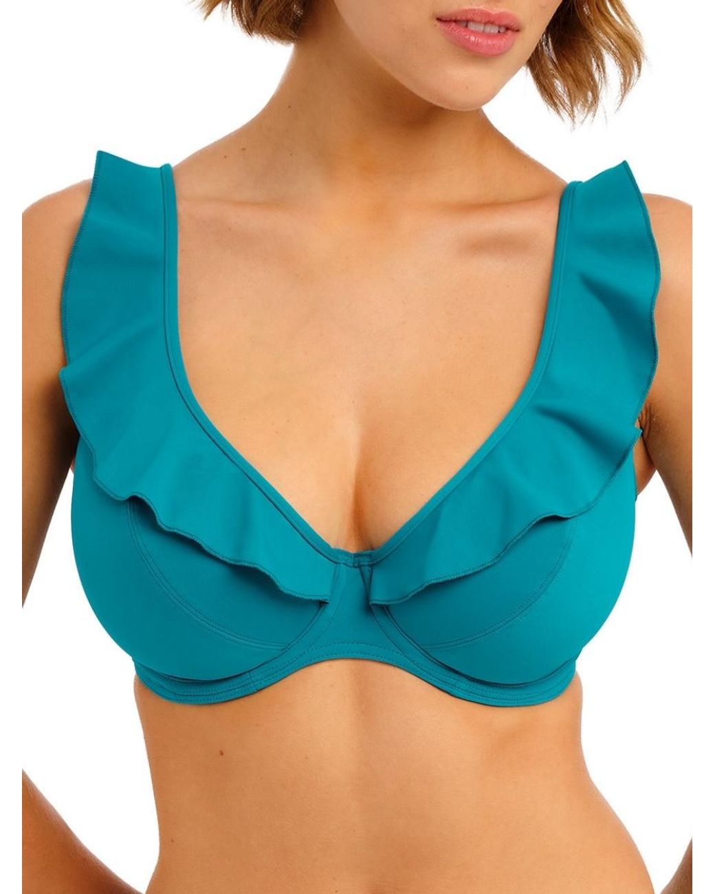 Freya Blue Jewel Cove High Apex Bikini Top
