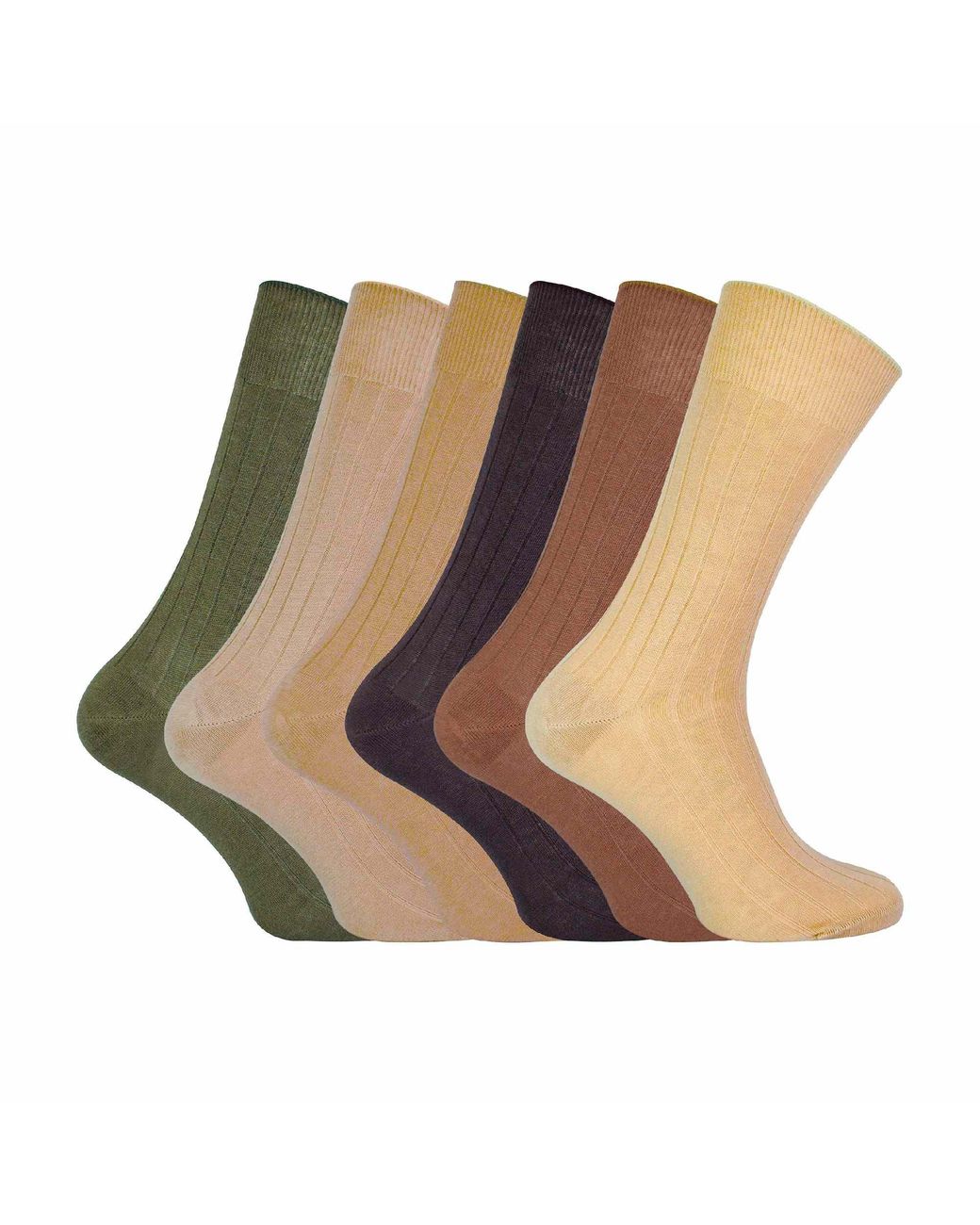 Sock Snob Brown 6 Pack 100% Egyptian Cotton Dress Socks for men