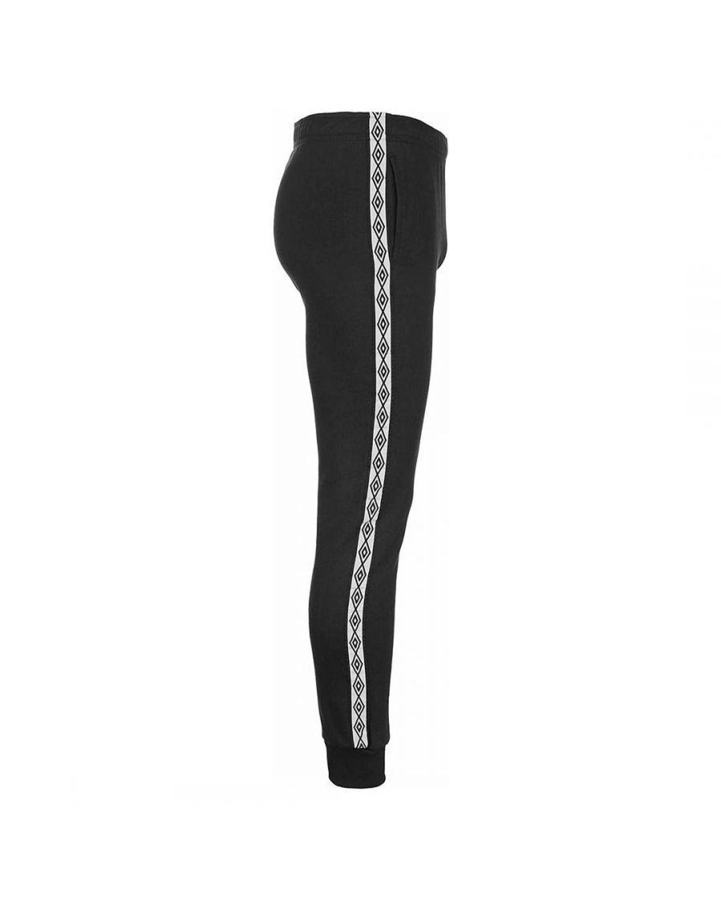 Umbro Black Taped Track Pants Cotton for men