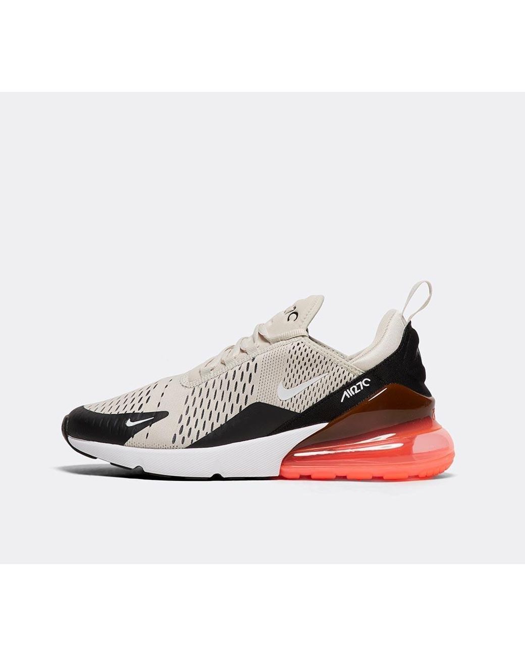 Nike White Air Max 270 Trainers/Light Bone/Hot Punch