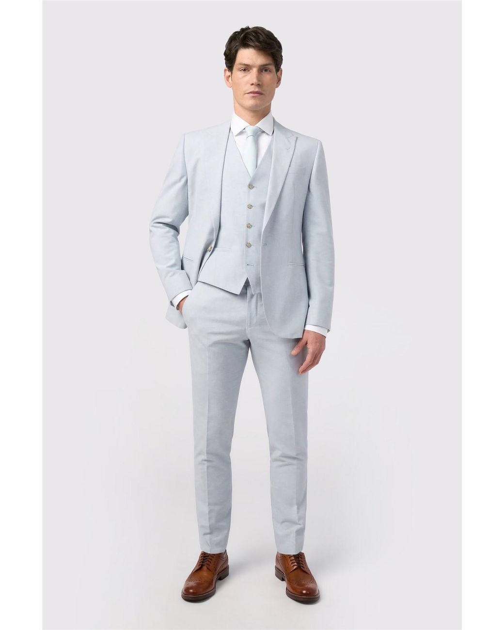 Alexandre Silver Label Gray Single Breasted Long Sleeve One Button Tailored Suit Jacket for men