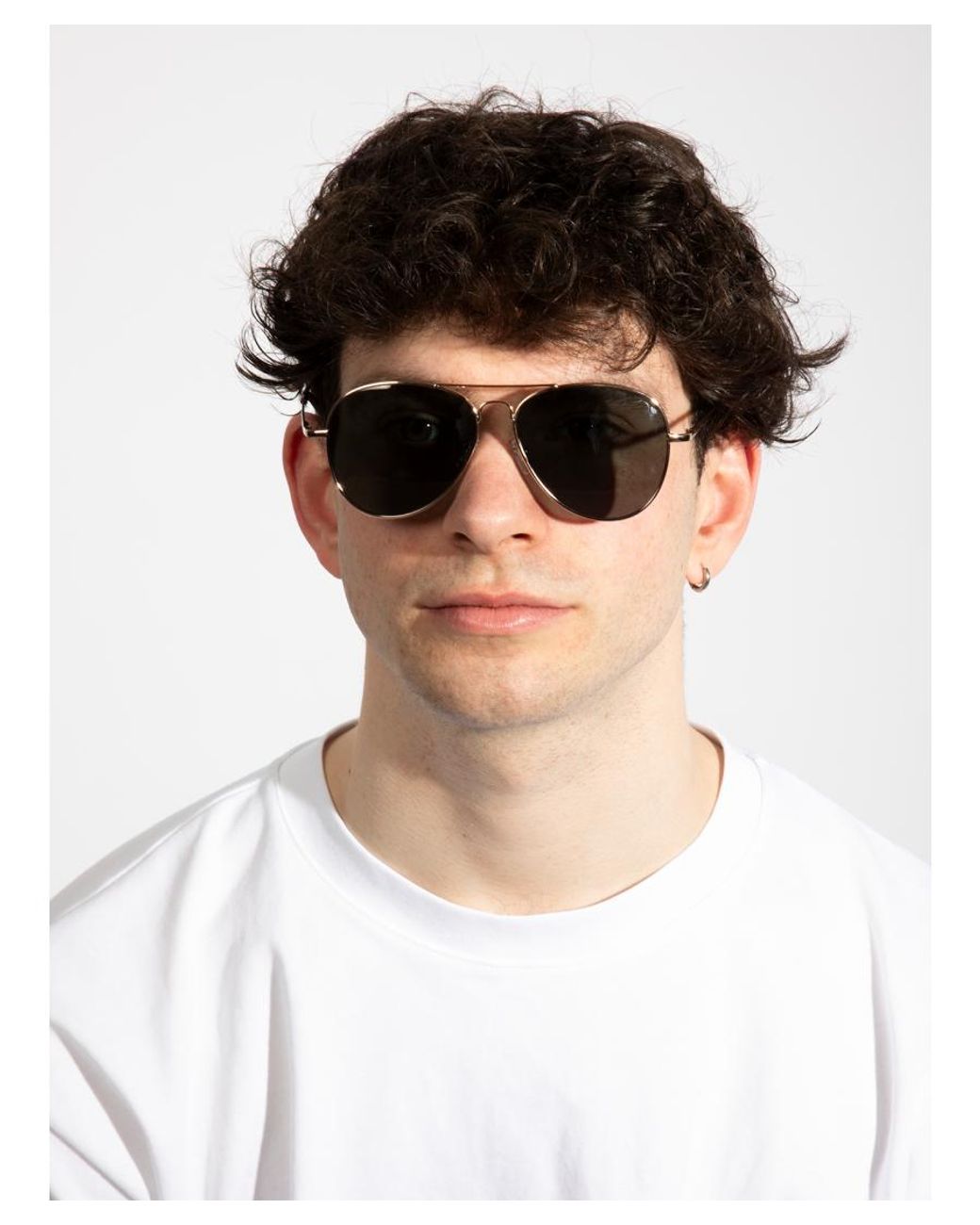 SVNX Blue Frame Aviators With Lenses Metal for men