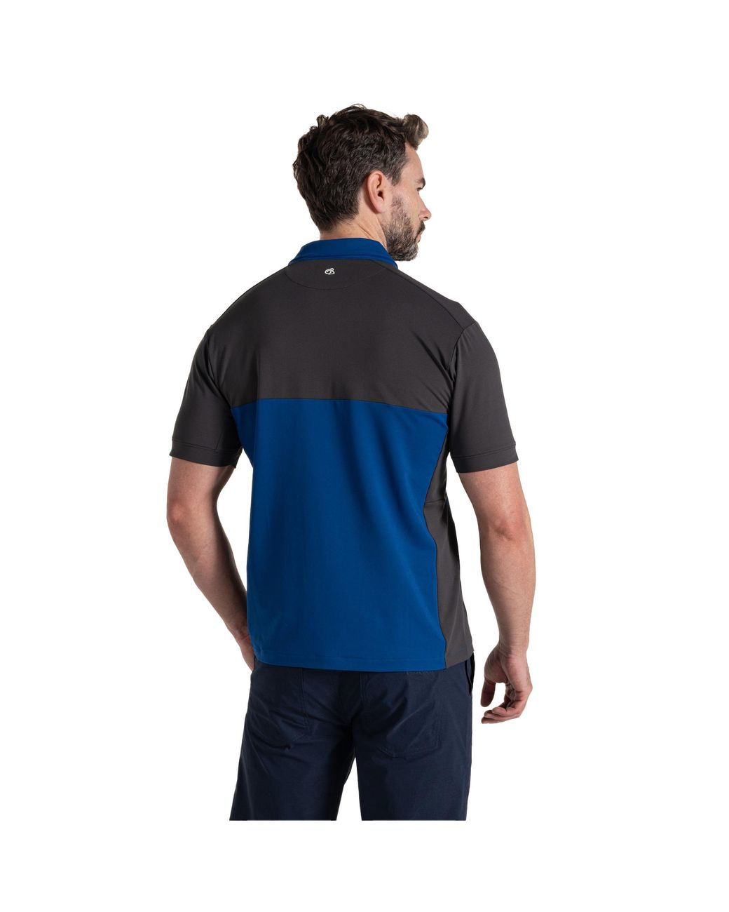 Craghoppers Blue Avro Nosilife Short-Sleeved Golf Polo Shirt (Dark Iron) for men