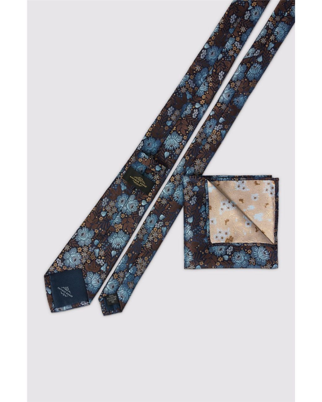 Antique Rogue Blue Floral Tie for men