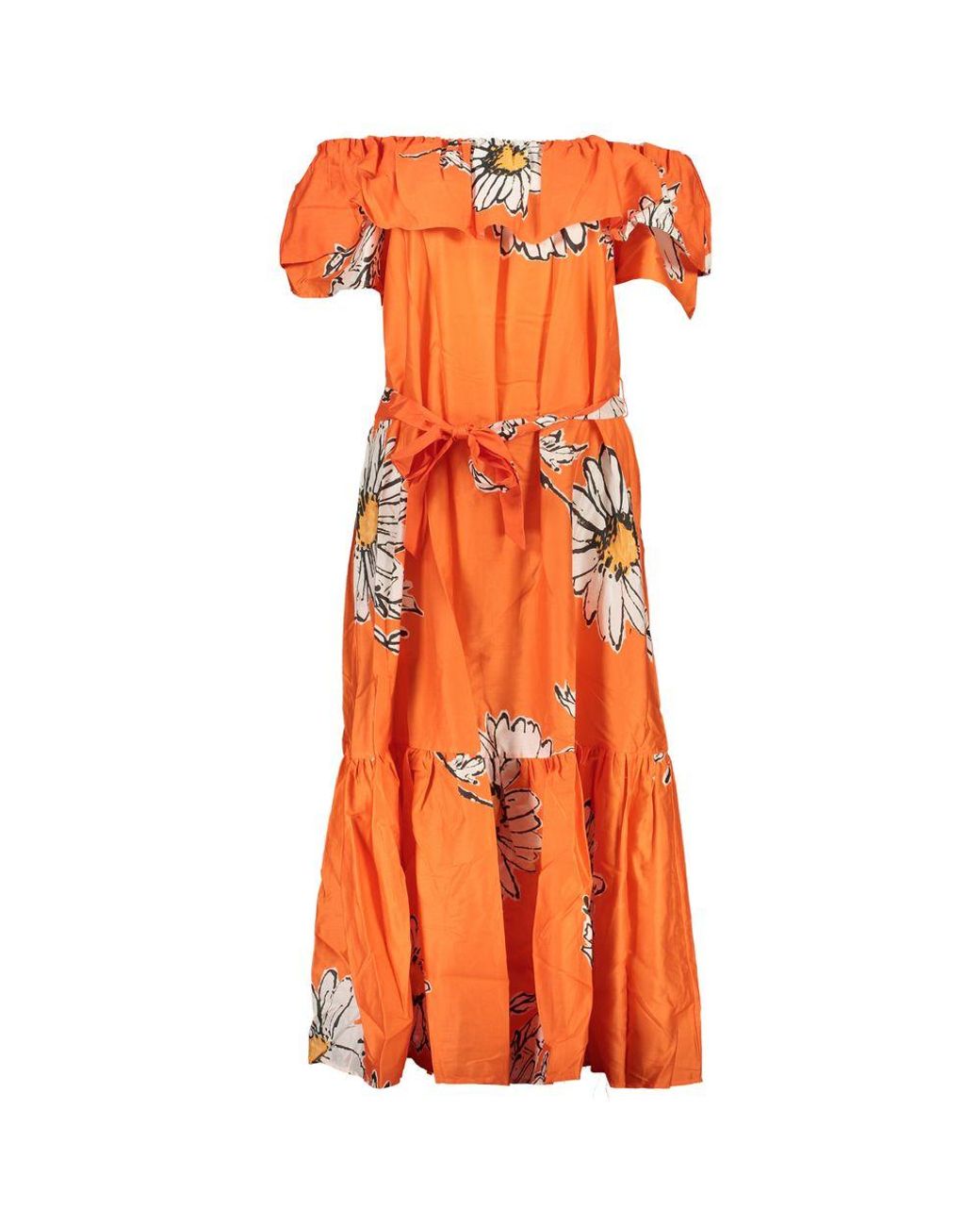 Desigual Orange Cotton Dress