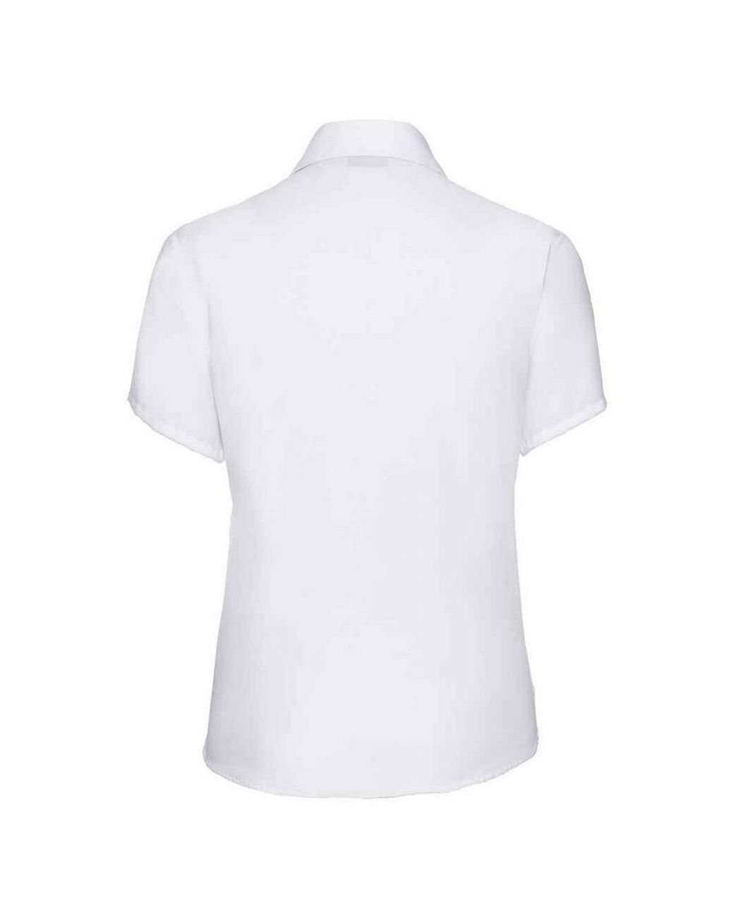 Russell White Collection /Ladies Ultimate Short-Sleeved Shirt Cotton