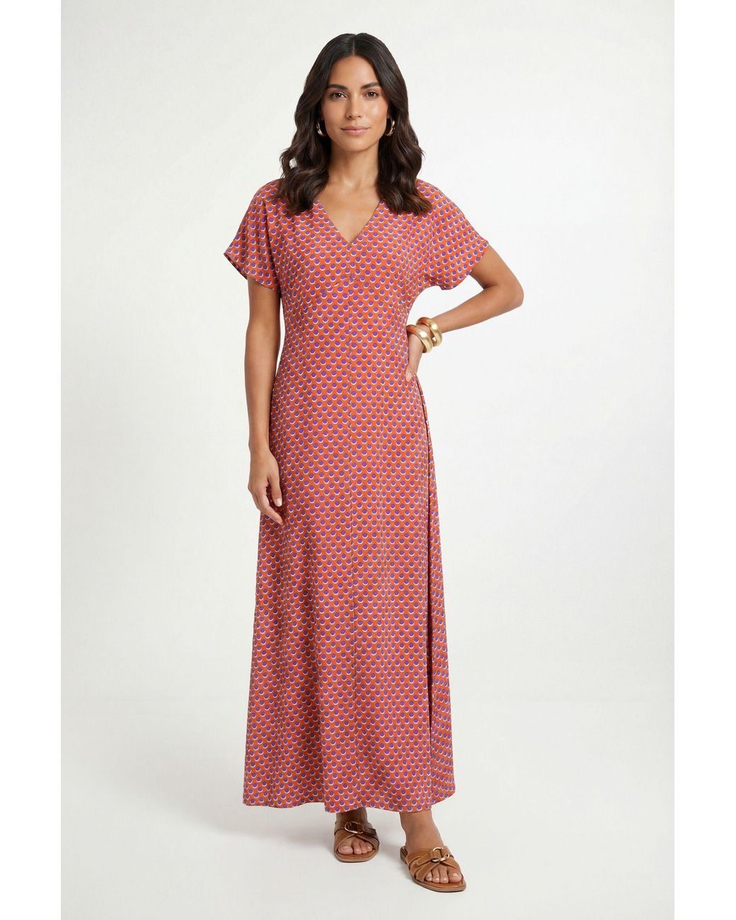 Wallis Red Summer Polka Dot Maxi Dress