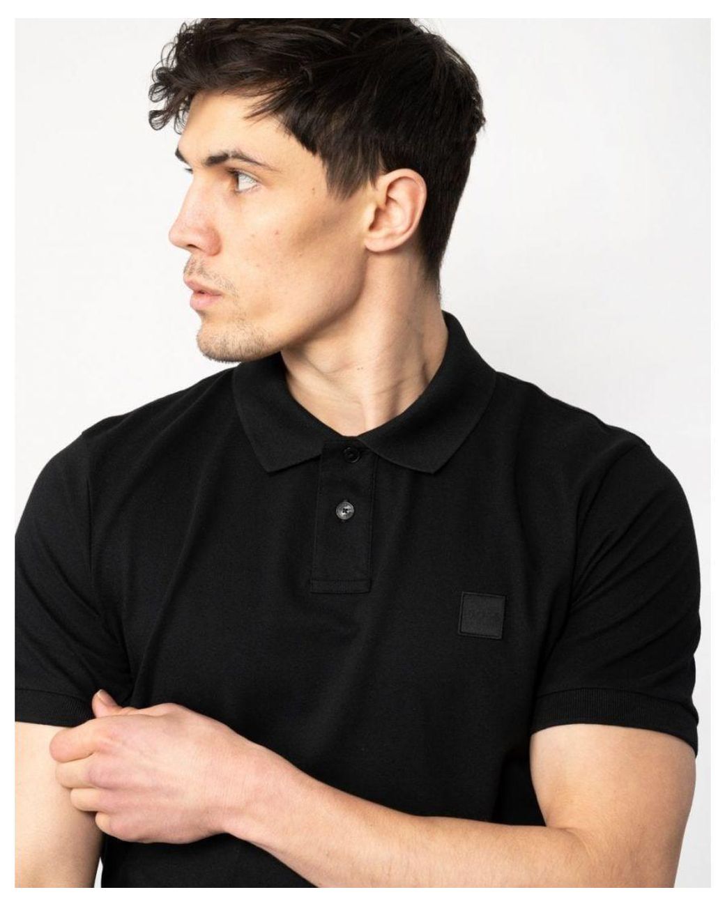 Boss Black Passenger Stretch-Cotton Slim-Fit Polo Shirt With Logo Patch Nos for men