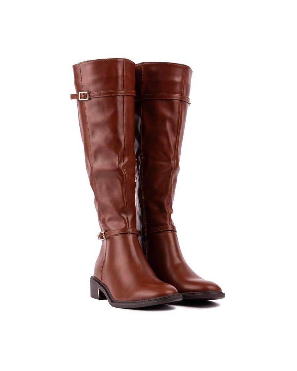 SOLESISTER Brown Chloe Riding Boots