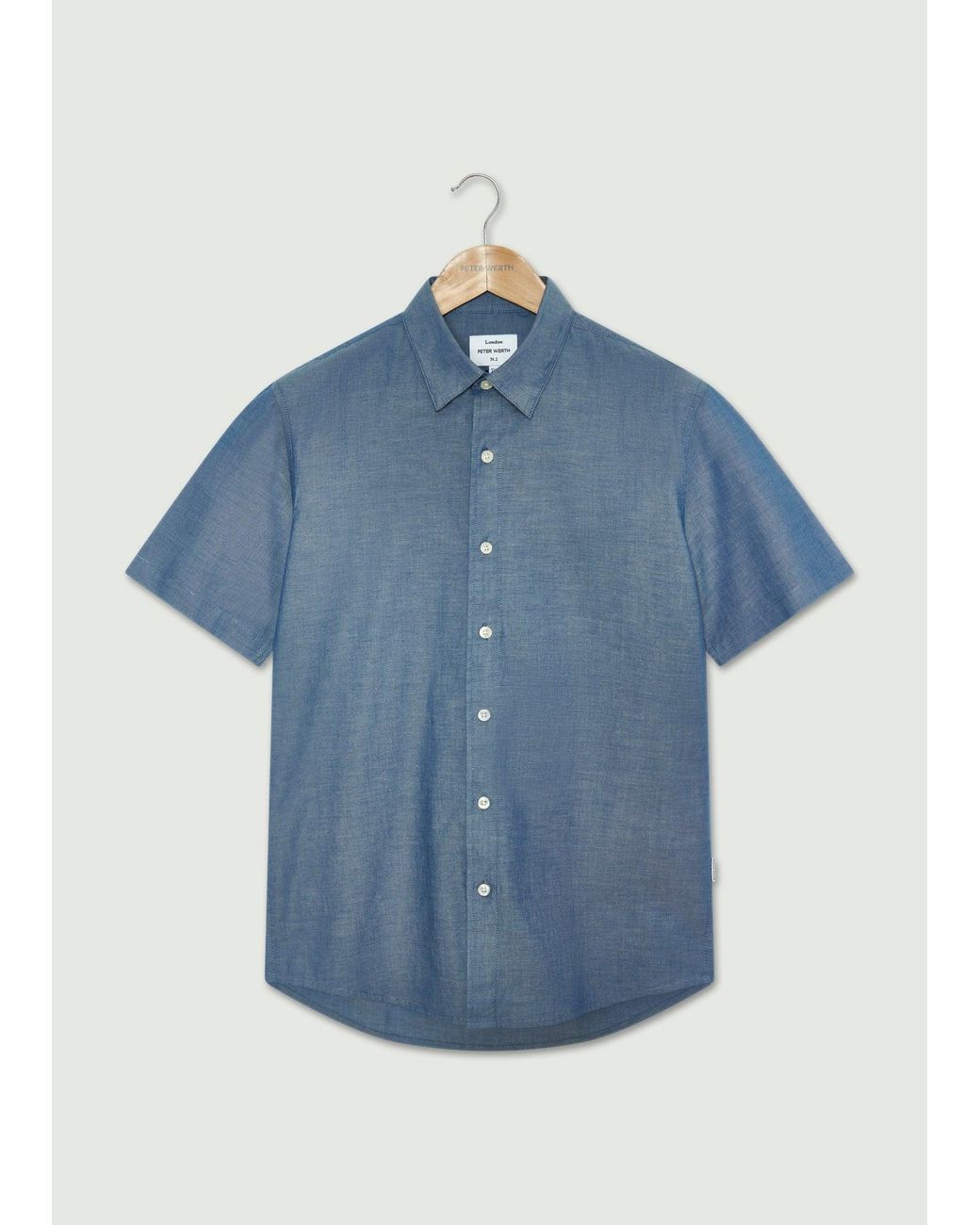 Peter Werth Blue Scrutton Ss Shirt for men