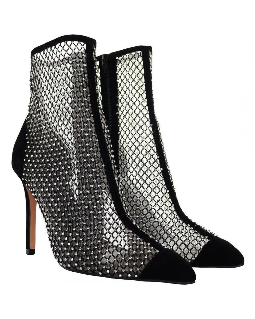 Ted Baker Black Junapah Crystal Mesh Boots