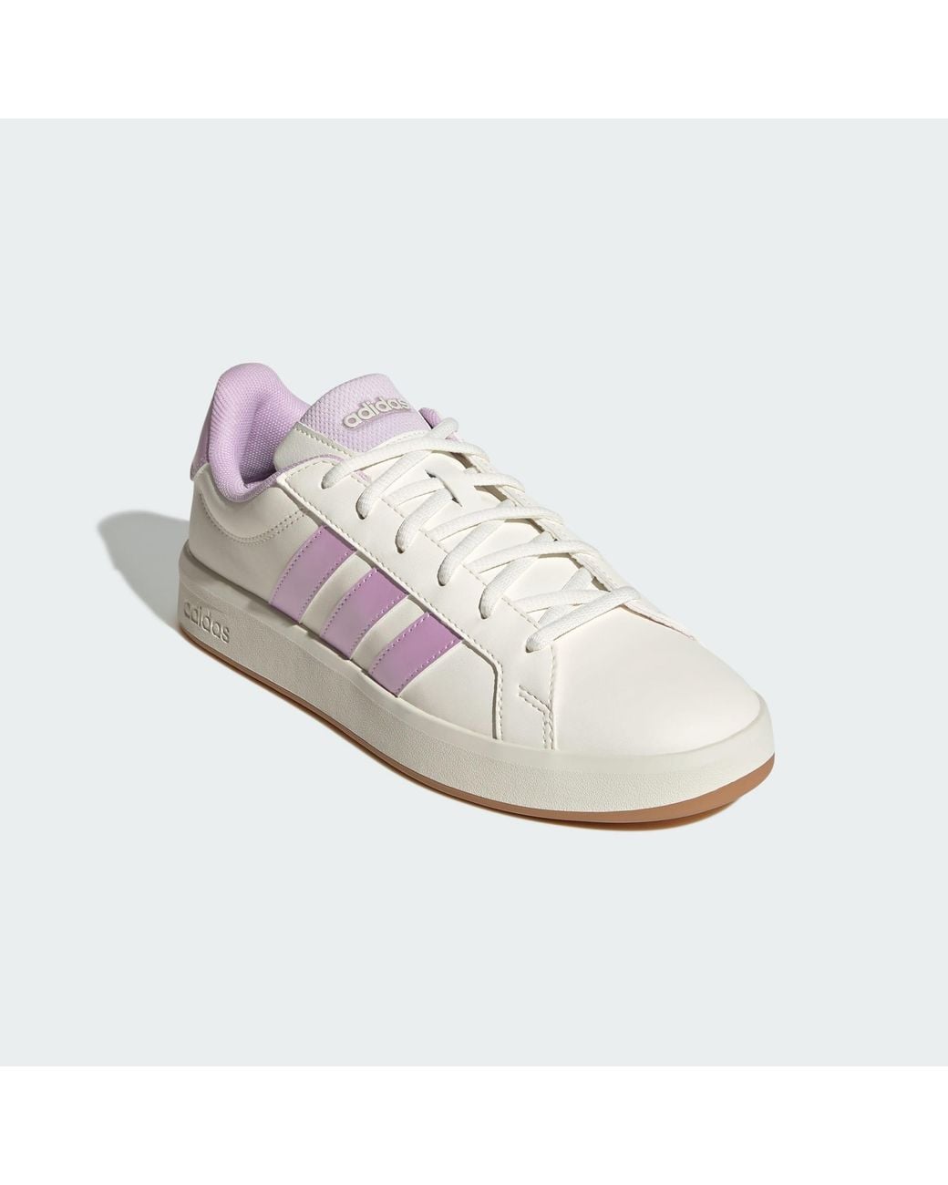 Adidas White Grand Court Base 3.0 Shoes