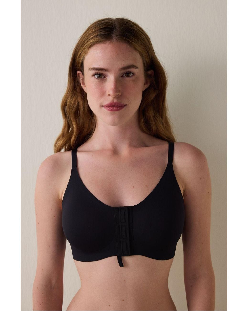 Penti Black Easy Open Front-Opening Wire-Free Triangle Bra