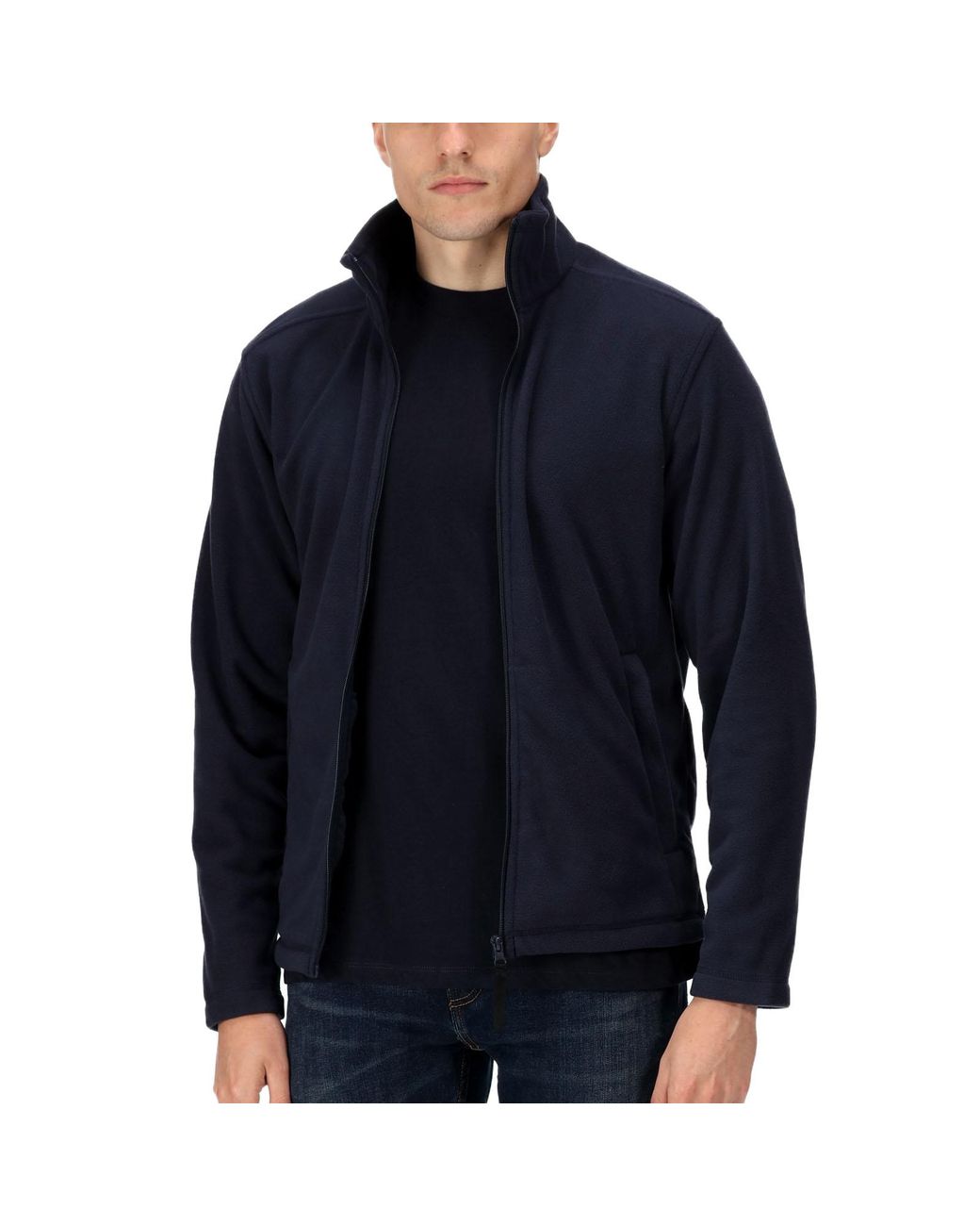 Regatta Blue Professional Micro Zip Warm Outdoor Full Zip Fleece Jacket for men