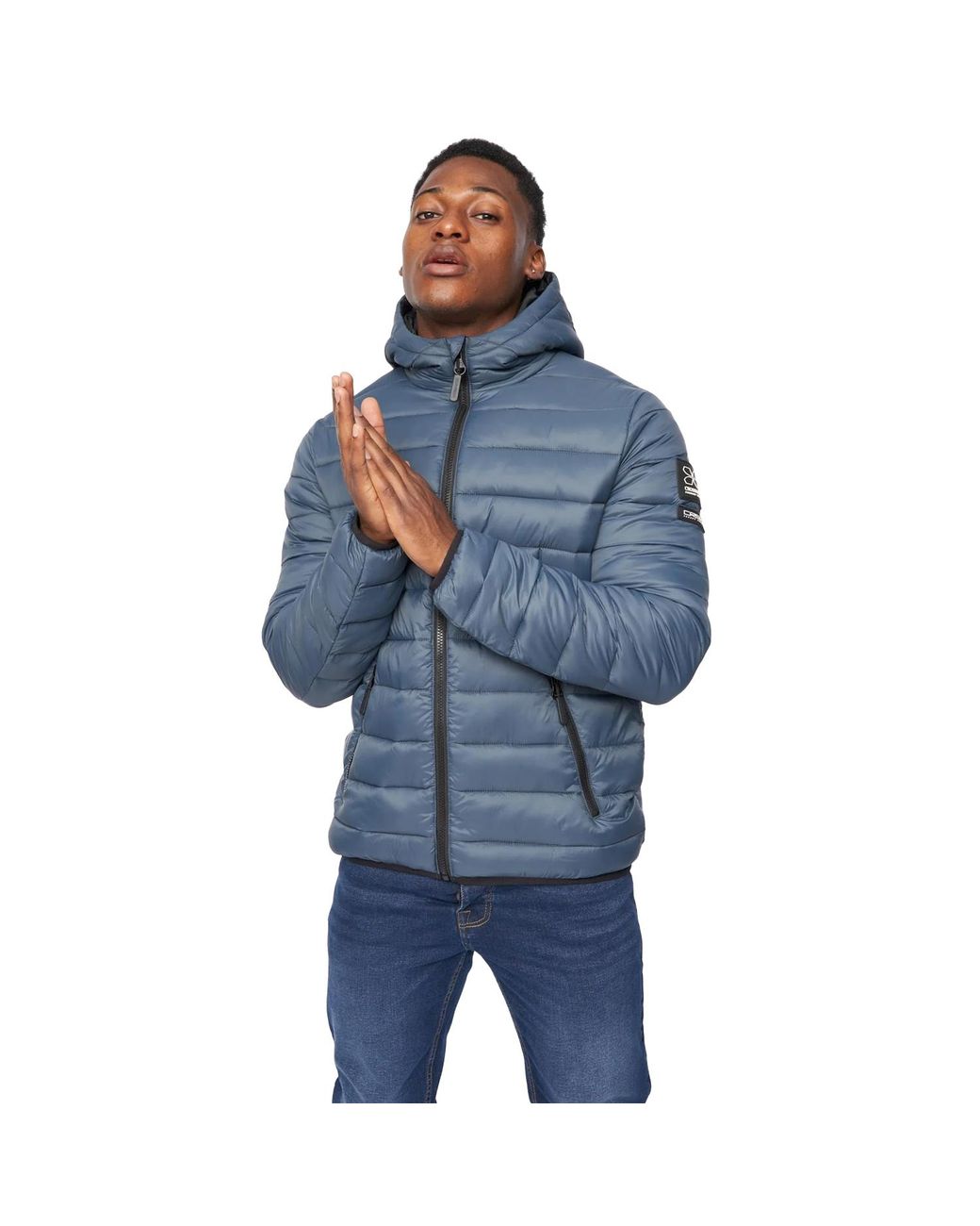 Crosshatch Blue Gattering Jacket (Denim) for men