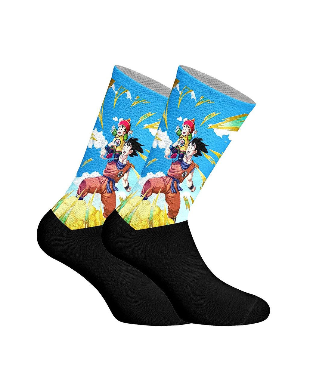 Jenes Socks Blue Elastic Printed Long
