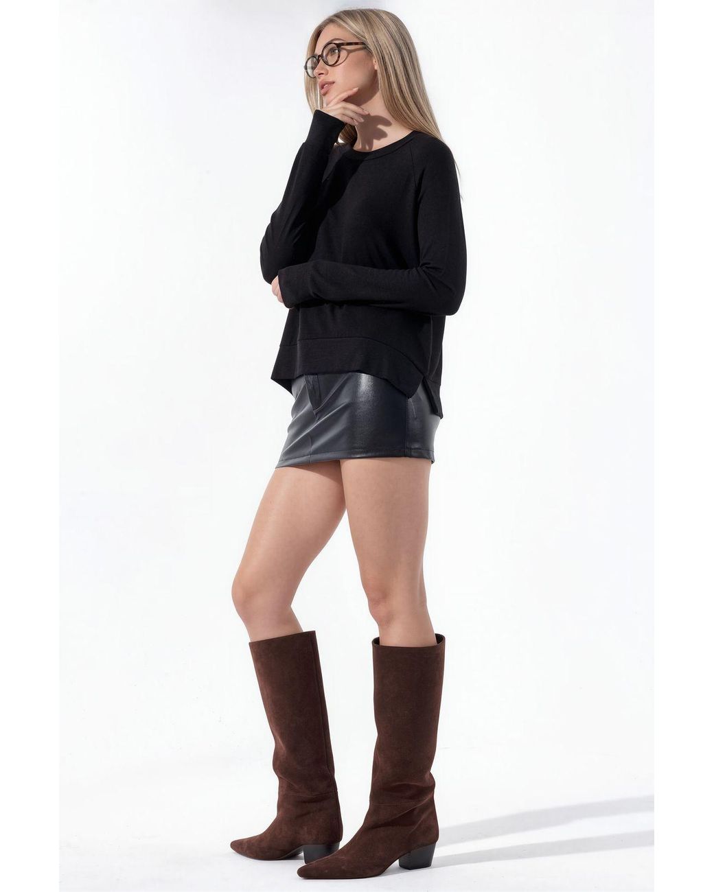 Busem Black Viscose Blend Sweater