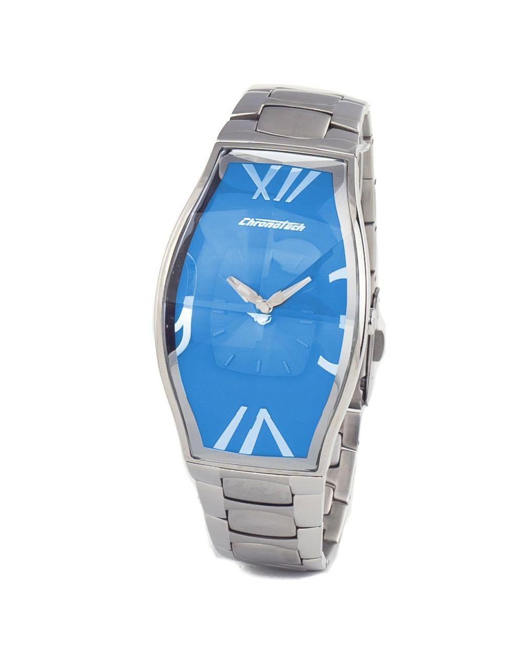 Chronotech Blue Silver Steel Watch