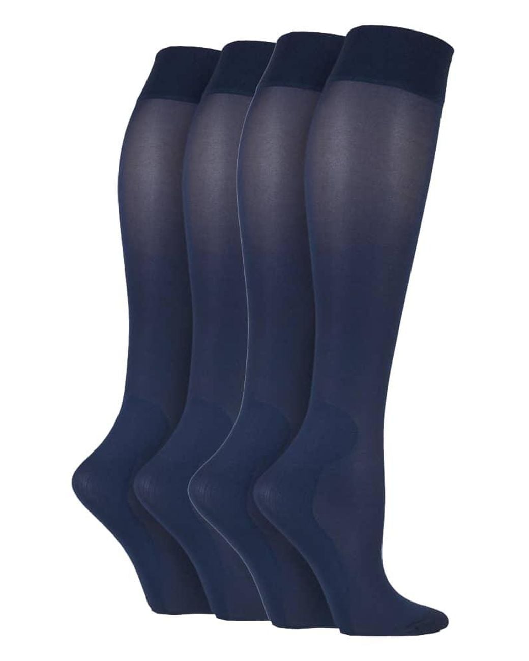 IOMI Blue 2 Pairs Ladies 40 Denier Compression Knee High Energising Socks