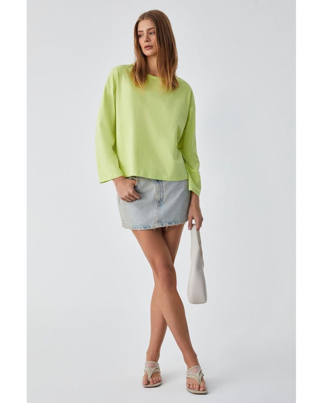 Grimelange Green Oversized Crew Neck T-Shirt